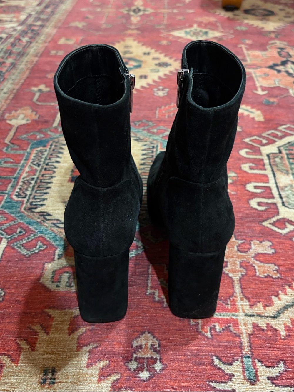Vince Camuto Boots Black Suede Platform Boots - Picture 4 of 9